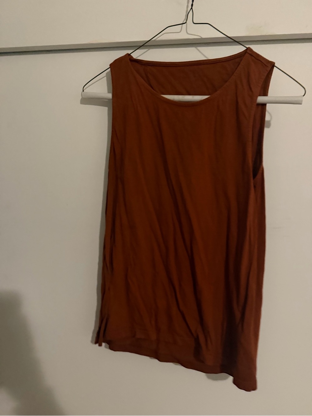 Anthropologie Burnt Orange Scoop Neck Tank